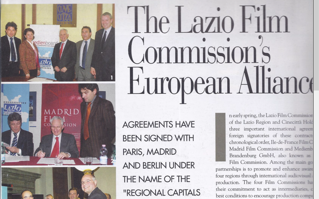 ITALIAN CINEMA: THE LAZIO FILM COMMISSION’S EUROPEAN ALLIANCE